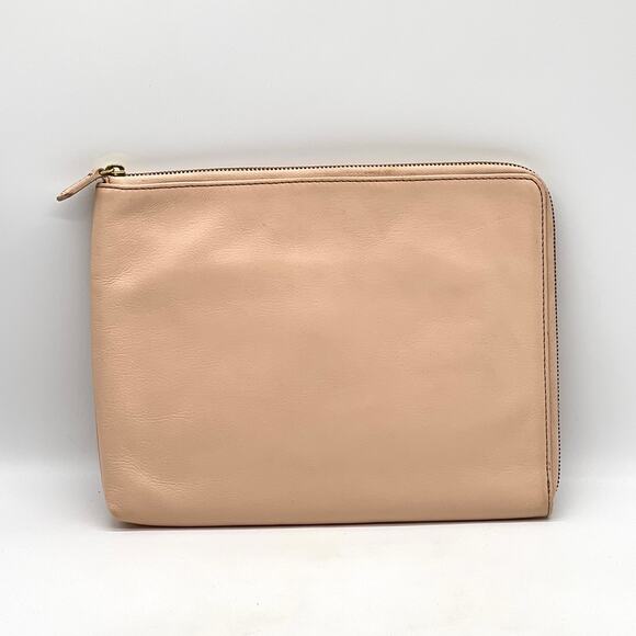 MARK AND GRAHAM Commute Clutch Blush Pink Leather Travel Business Accessory - Picture 3 of 16